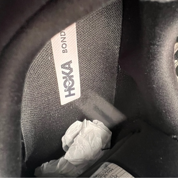 Hoka One One Bondi 8 Women's Wide Cushioned Running Shoe Sneaker Black White 8.5 - Picture 16 of 17